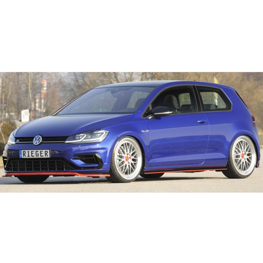 Rieger lipa pod přední nárazník pouze pro R / R-Line pro Volkswagen Golf 7 R, R-Line 3-dvéř., 5-dvéř. po faceliftu, 02/17-, plast ABS bez povrchové úpravy