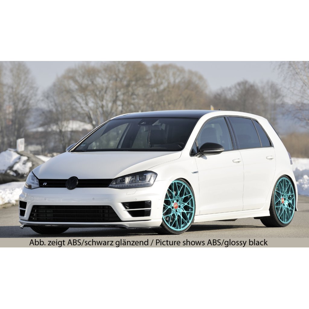 Rieger lipa pod přední nárazník pouze pro R / R-Line pro Volkswagen Golf 7 vč. R 3-dvéř., 5-dvéř. před faceliftem, 10/12-12/16, 12/13-12/16, plast ABS bez povrchové úpravy