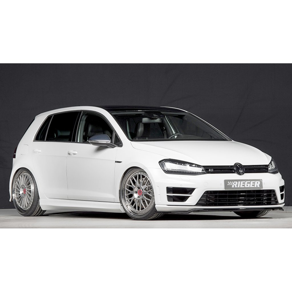 Rieger lipa pod přední nárazník pouze pro R / R-Line pro Volkswagen Golf 7 vč. R 3-dvéř., 5-dvéř. před faceliftem, 10/12-12/16, 12/13-12/16, plast ABS lakovaný do černé lesklé barvy