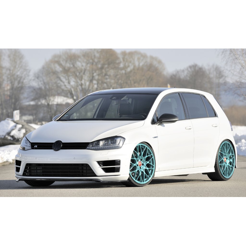 Rieger lipa pod přední nárazník pouze pro R / R-Line pro Volkswagen Golf 7 vč. R 3-dvéř., 5-dvéř. před faceliftem, 10/12-12/16, 12/13-12/16, plast ABS lakovaný do černé lesklé barvy