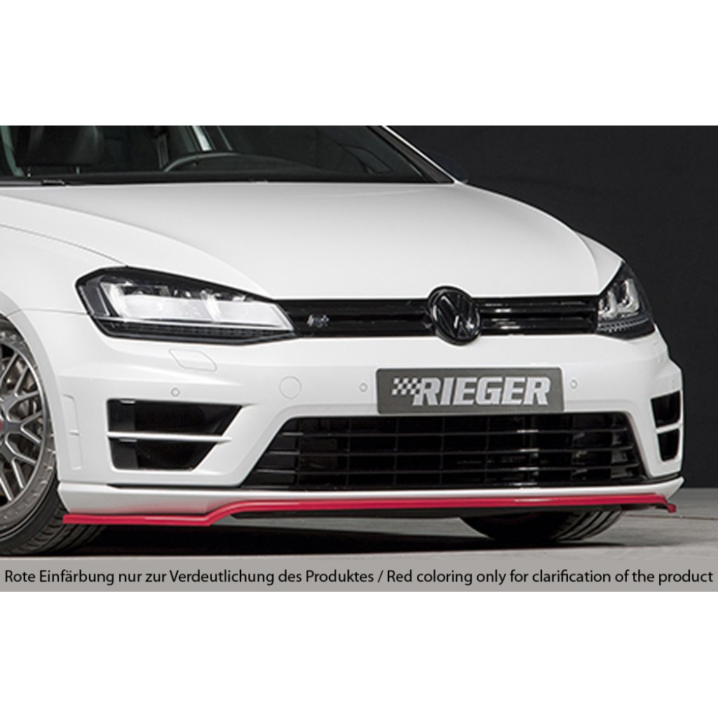 Rieger lipa pod přední nárazník pouze pro R / R-Line pro Volkswagen Golf 7 vč. R 3-dvéř., 5-dvéř. před faceliftem, 10/12-12/16, 12/13-12/16, plast ABS lakovaný do černé lesklé barvy