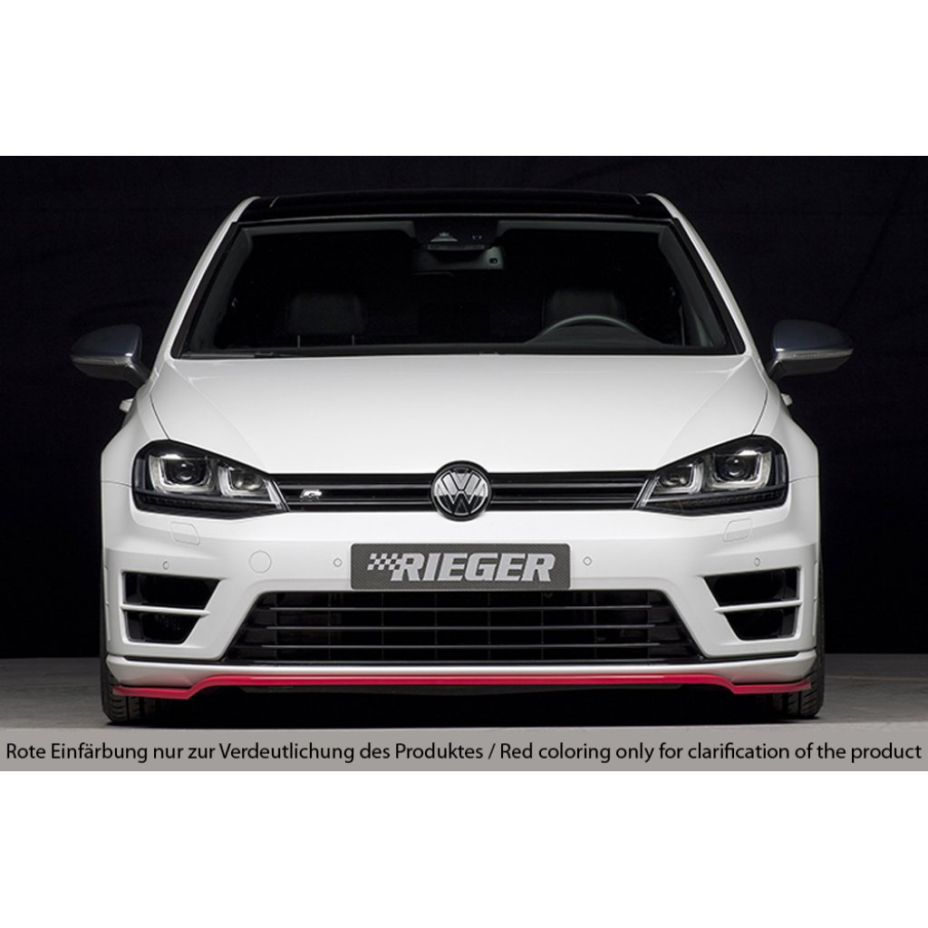 Rieger lipa pod přední nárazník pouze pro R / R-Line pro Volkswagen Golf 7 vč. R 3-dvéř., 5-dvéř. před faceliftem, 10/12-12/16, 12/13-12/16, plast ABS lakovaný do černé lesklé barvy