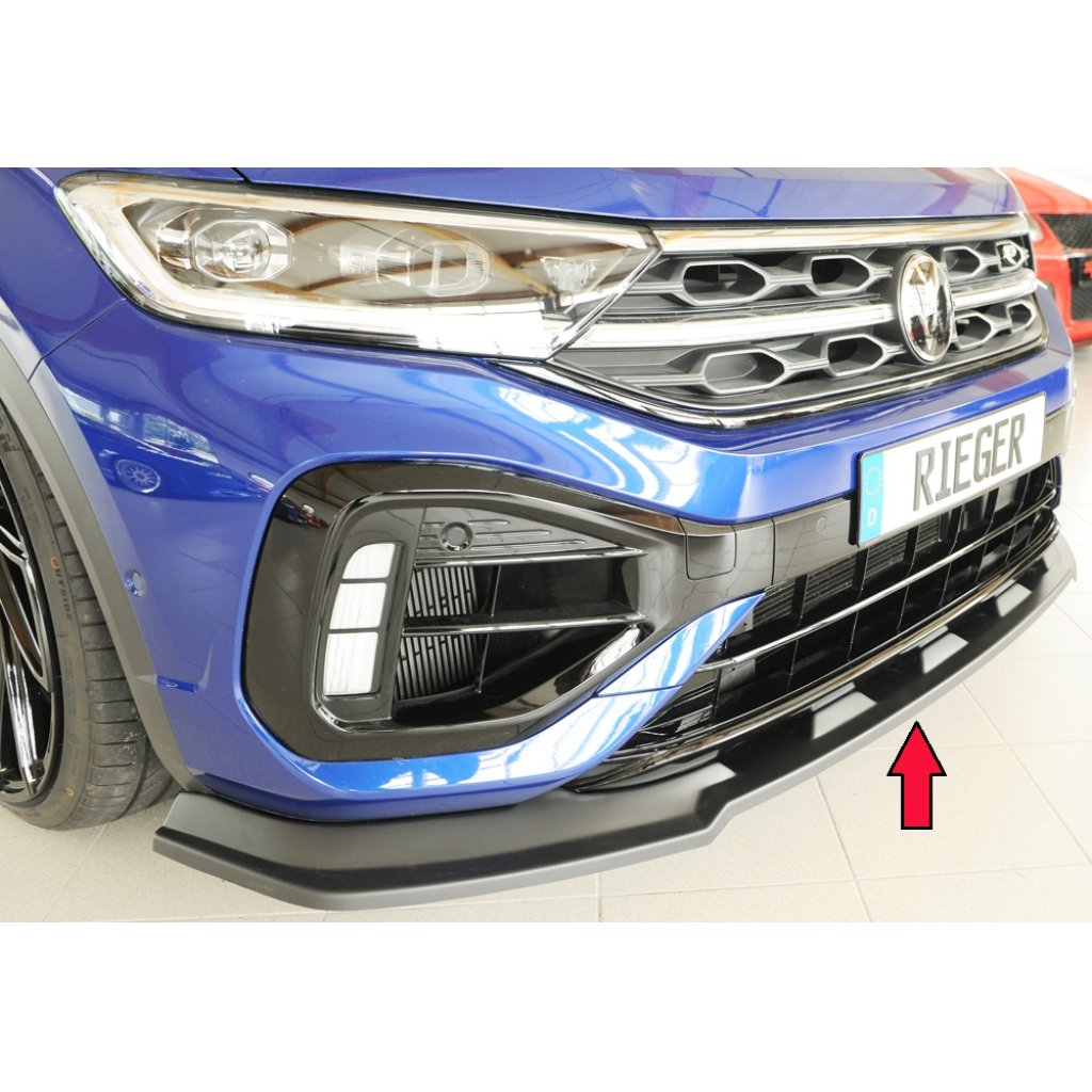 Rieger lipa pod přední nárazník pouze pro R / R-Line pro Volkswagen T-roc R A1 5-dvéř., 01/22-, plast ABS bez povrchové úpravy