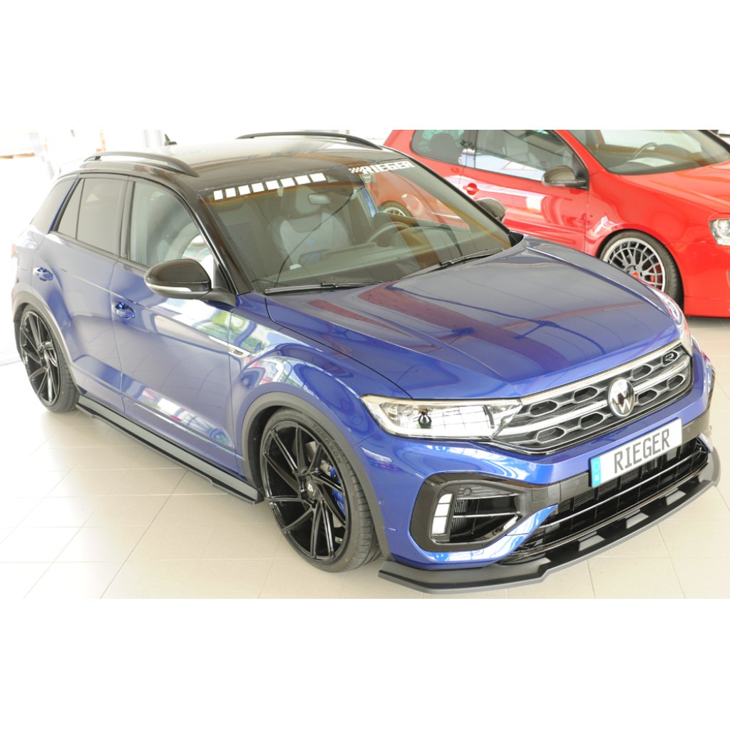 Rieger lipa pod přední nárazník pouze pro R / R-Line pro Volkswagen T-roc R A1 5-dvéř., 01/22-, plast ABS bez povrchové úpravy