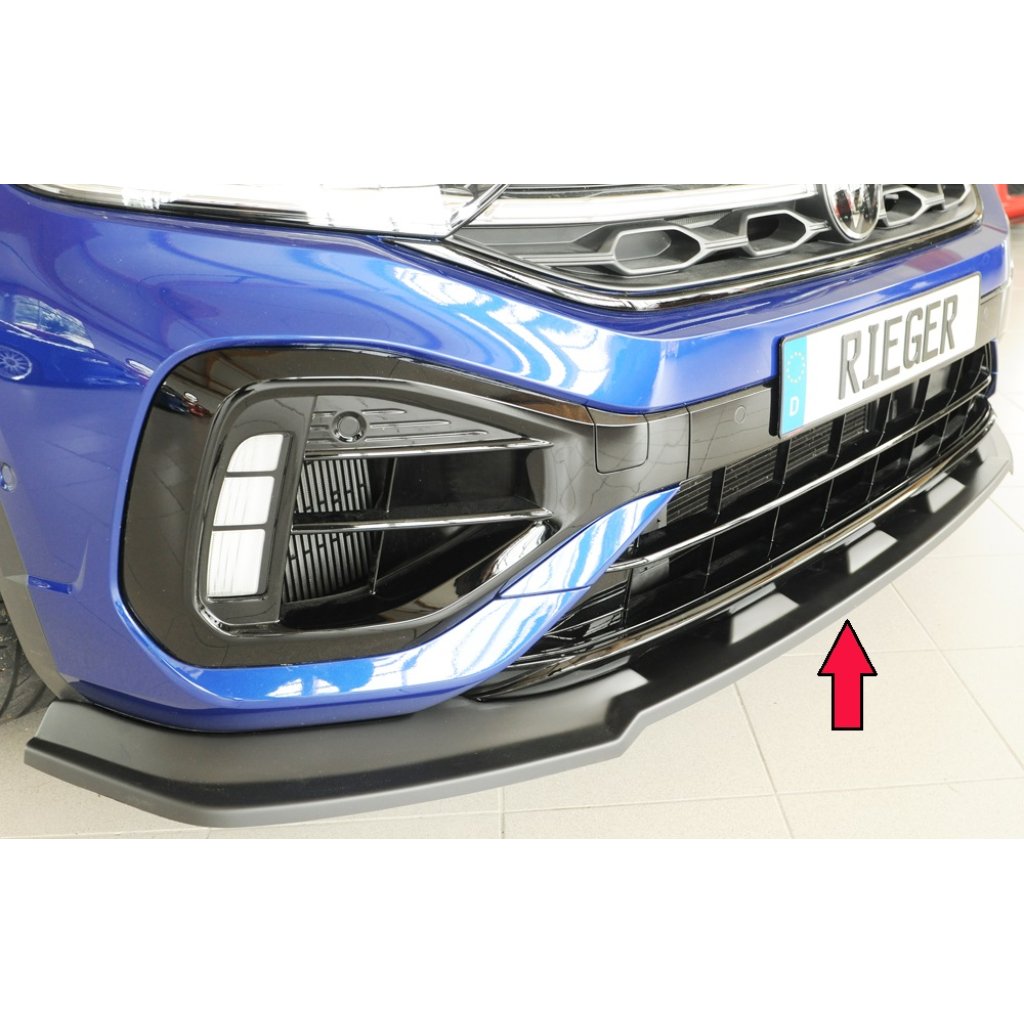 Rieger lipa pod přední nárazník pouze pro R / R-Line pro Volkswagen T-roc R A1 5-dvéř., 01/22-, plast ABS bez povrchové úpravy