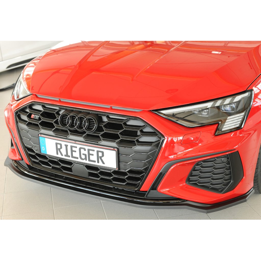 Rieger lipa pod přední nárazník pro Audi A3 GY 5-dvéř. (sedan), 11/19-, plast ABS bez povrchové úpravy