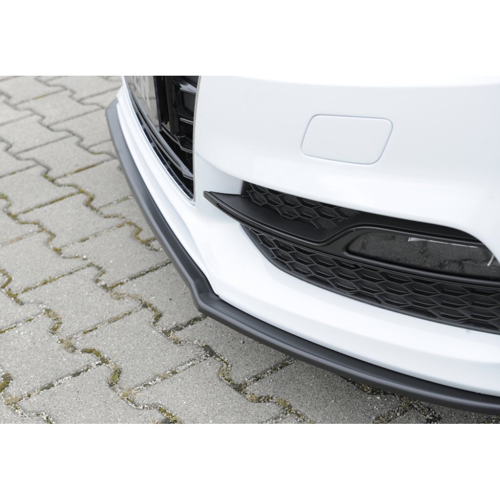 Rieger lipa pod přední nárazník pro Audi A3 S3 8V 3-dvéř. (convertible 8V7), 5-dvéř. (sedan 8VS) před faceliftem, 05/13-08/16, plast ABS bez povrchové úpravy