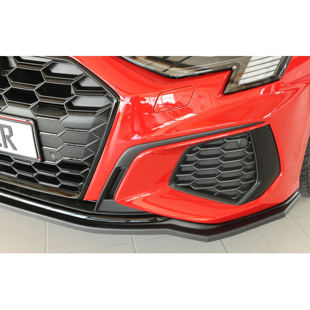 Rieger lipa pod přední nárazník pro Audi A3 S3 GY 5-dvéř. (sedan), 07/20-, plast ABS bez povrchové úpravy