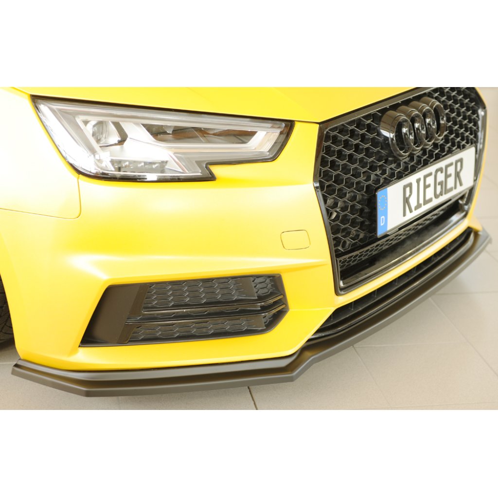 Rieger lipa pod přední nárazník pro Audi A4 S4 B9, F4 avant, 08/15-07/18, plast ABS bez povrchové úpravy