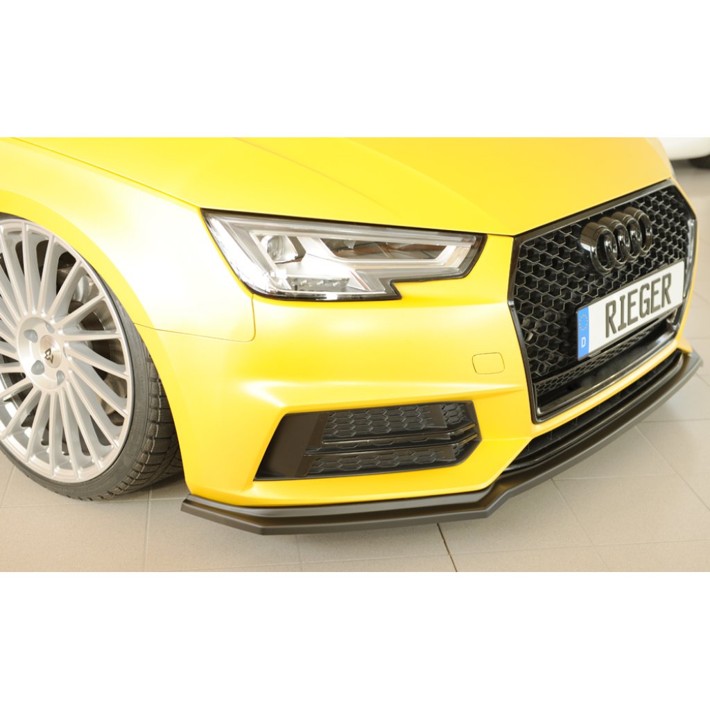 Rieger lipa pod přední nárazník pro Audi A4 S4 B9, F4 avant, 08/15-07/18, plast ABS bez povrchové úpravy