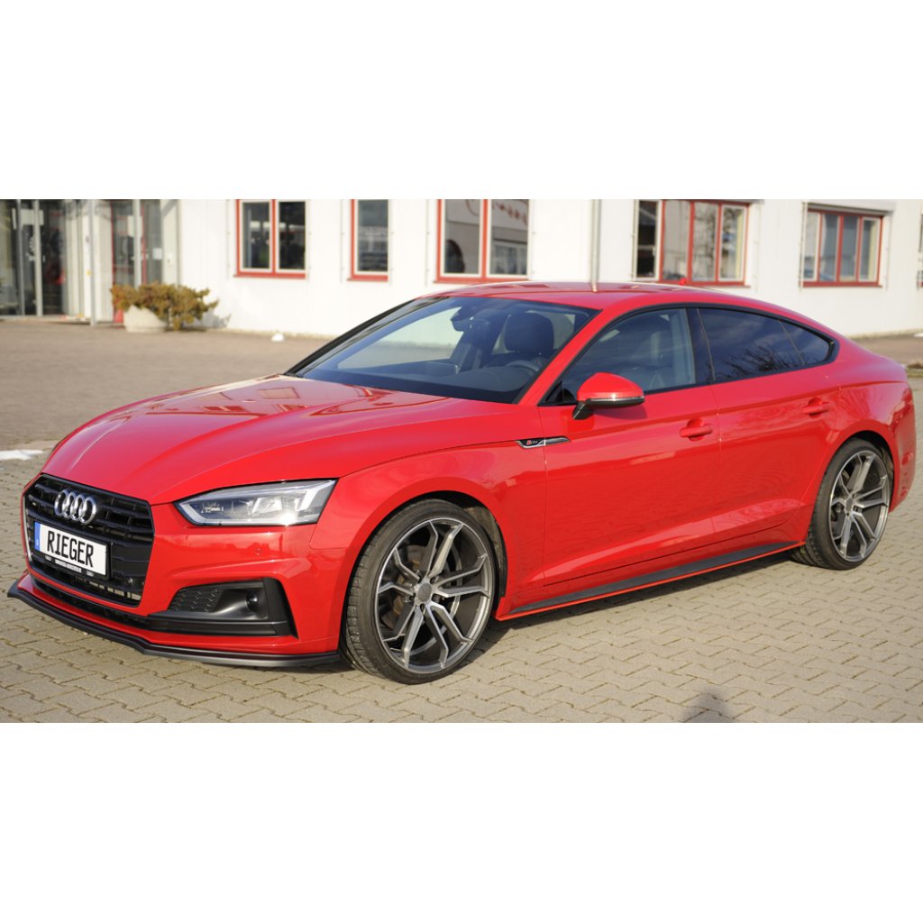 Rieger lipa pod přední nárazník pro Audi A5 S5 B9, F5 kabriolet, kupé, Sportback před faceliftem, 11/16-12/19, plast ABS bez povrchové úpravy