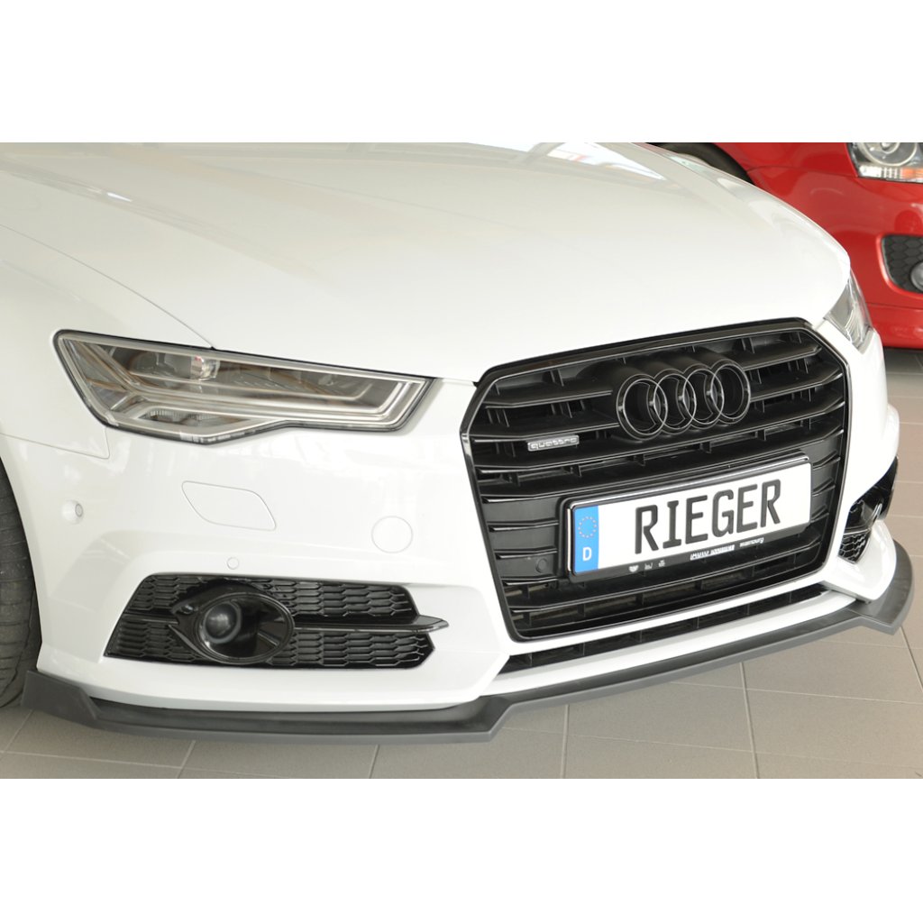 Rieger lipa pod přední nárazník pro Audi A6 4G, C7 sedan, 09/14-, plast ABS bez povrchové úpravy