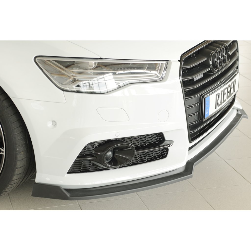 Rieger lipa pod přední nárazník pro Audi A6 4G, C7 sedan, 09/14-, plast ABS bez povrchové úpravy