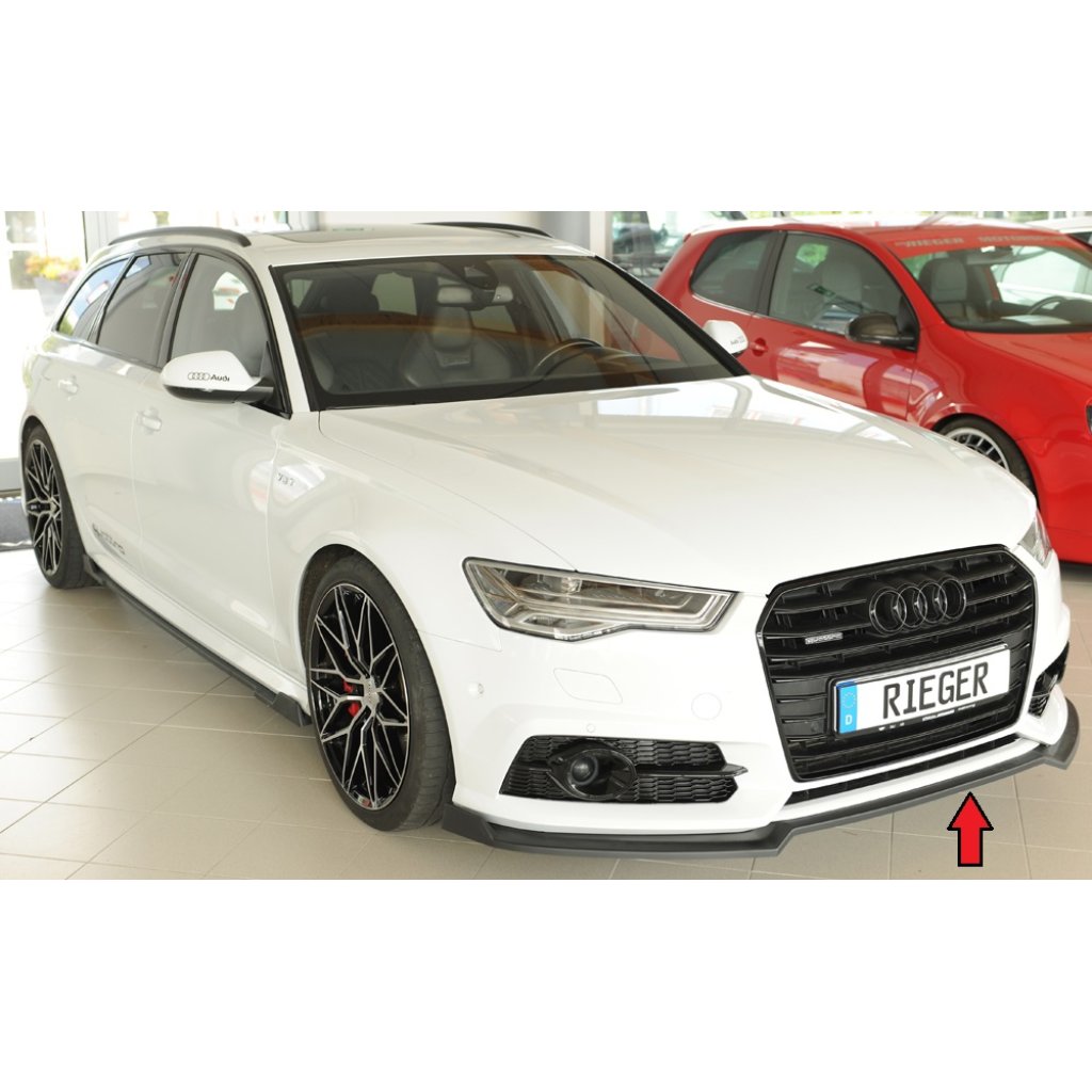 Rieger lipa pod přední nárazník pro Audi A6 S6 4G, C7 sedan, 09/14-, plast ABS bez povrchové úpravy
