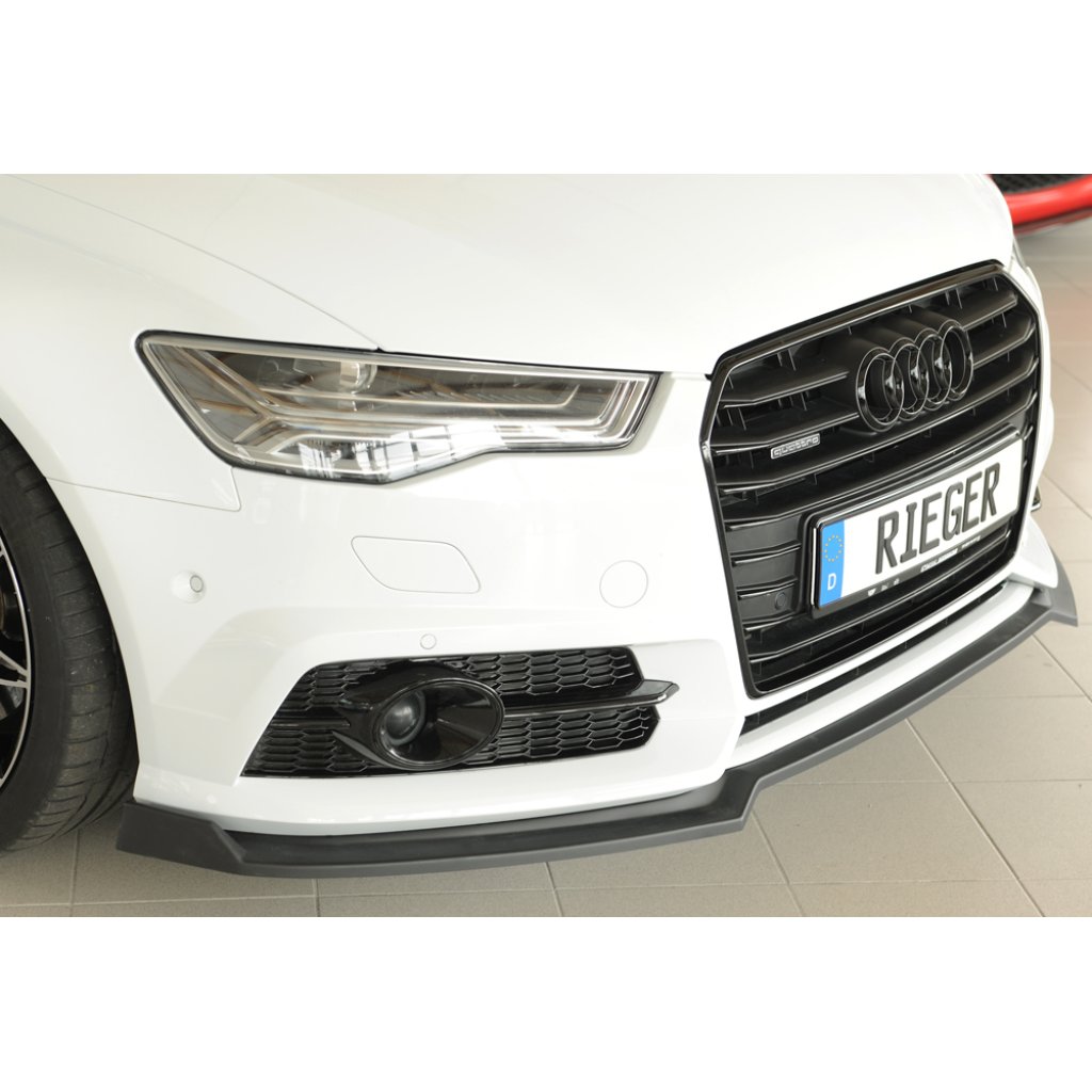 Rieger lipa pod přední nárazník pro Audi A6 S6 4G, C7 sedan, 09/14-, plast ABS bez povrchové úpravy