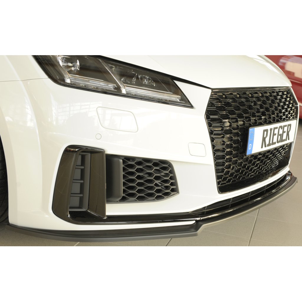 Rieger lipa pod přední nárazník pro Audi TT 8J-FV, 8S kupé, roadster po faceliftu, 09/18-, plast ABS bez povrchové úpravy