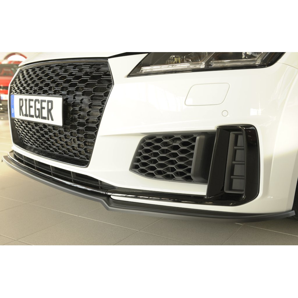 Rieger lipa pod přední nárazník pro Audi TT 8J-FV, 8S kupé, roadster po faceliftu, 09/18-, plast ABS bez povrchové úpravy