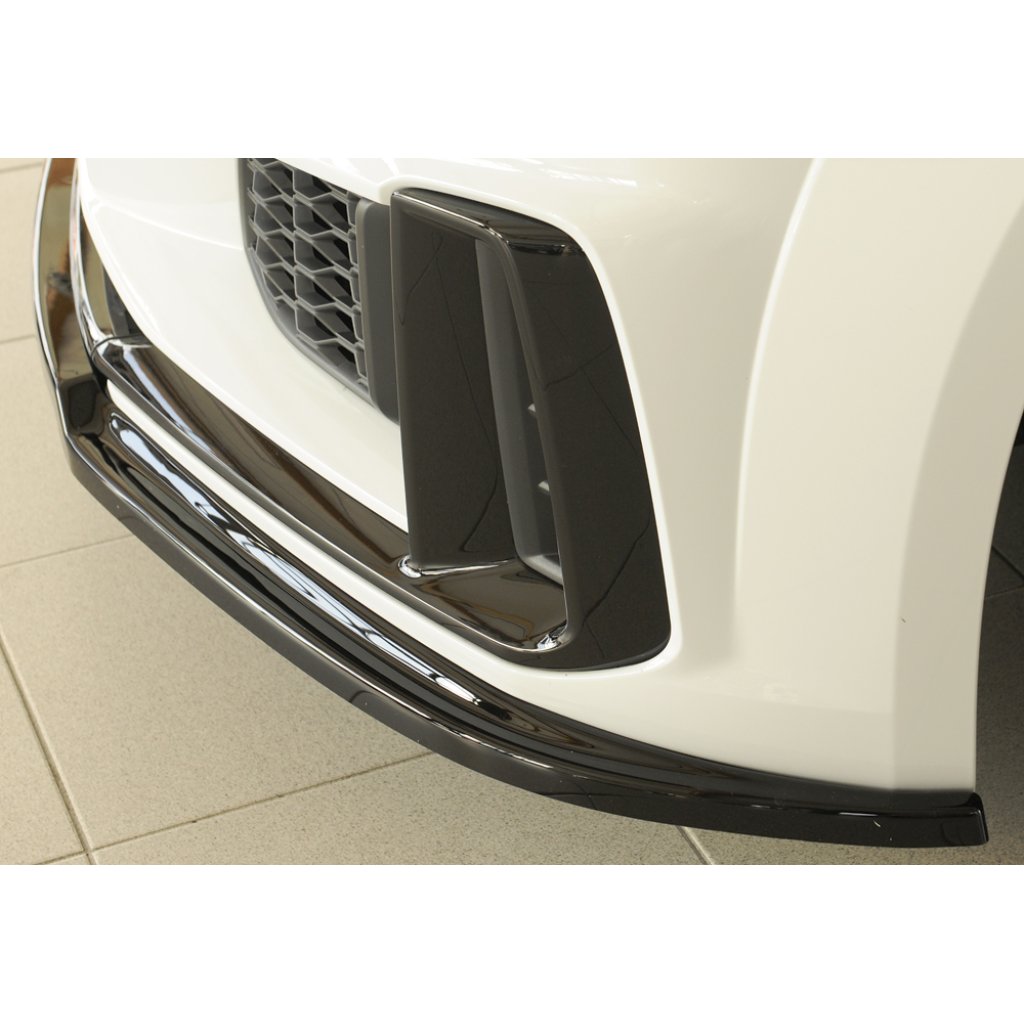 Rieger lipa pod přední nárazník pro Audi TT 8J-FV, 8S kupé, roadster po faceliftu, 09/18-, plast ABS lakovaný do černé lesklé barvy
