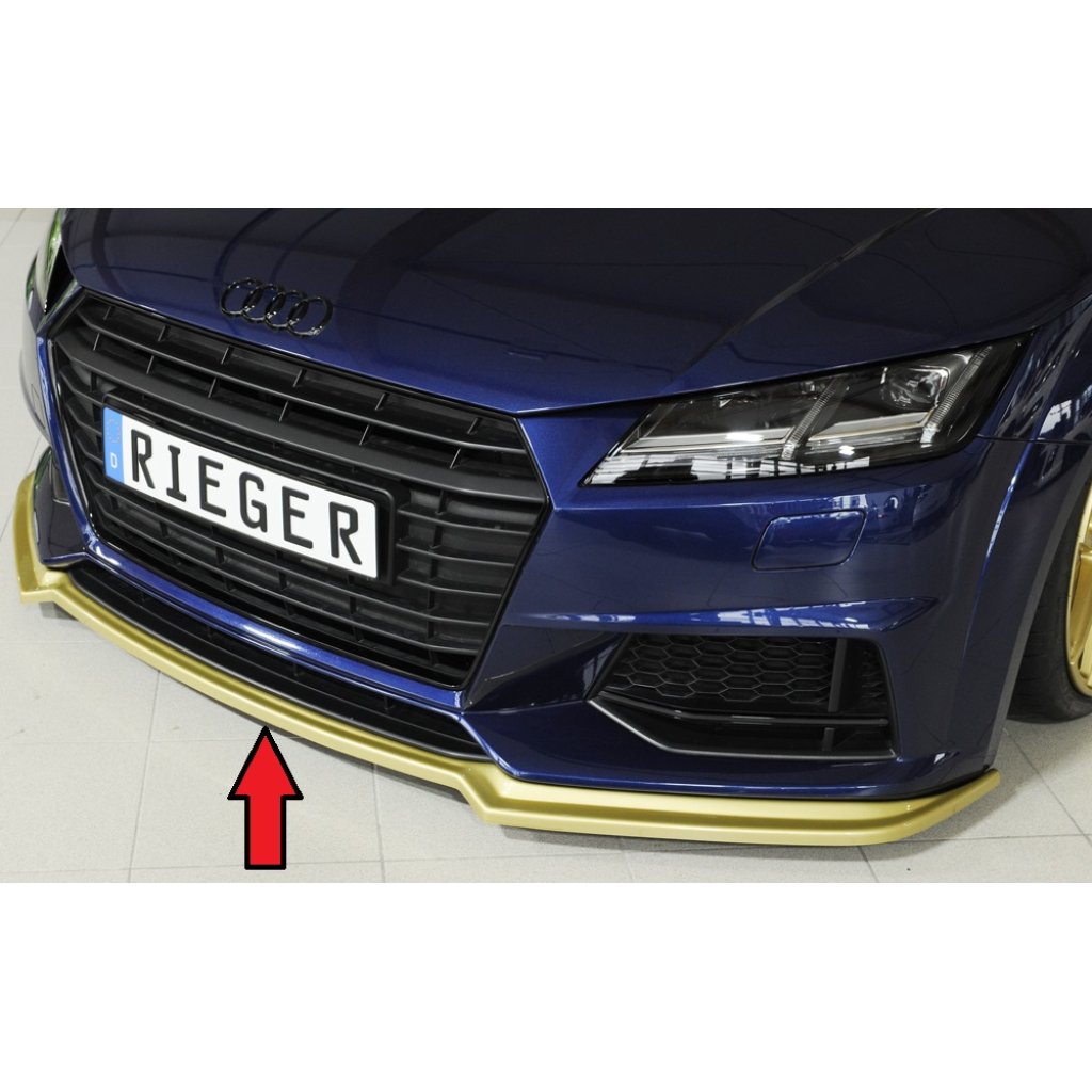 Rieger lipa pod přední nárazník pro Audi TT 8J-FV, 8S kupé, roadster vč. faceliftu, 07/14-08/18, 09/18-, plast ABS bez povrchové úpravy