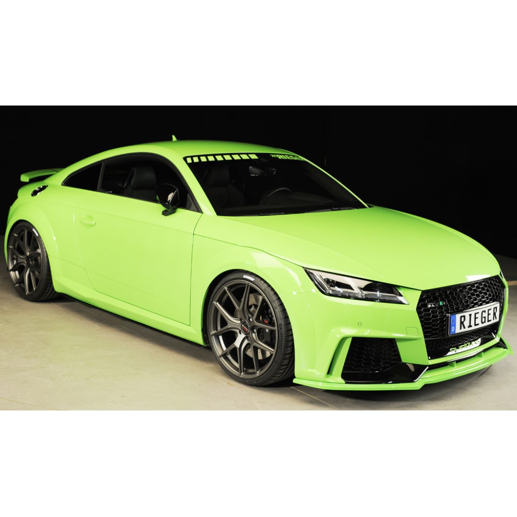 Rieger lipa pod přední nárazník pro Audi TT RS 8J, 8J1-FV, 8S kupé, roadster před faceliftem, 05/16-08/18, plast ABS bez povrchové úpravy