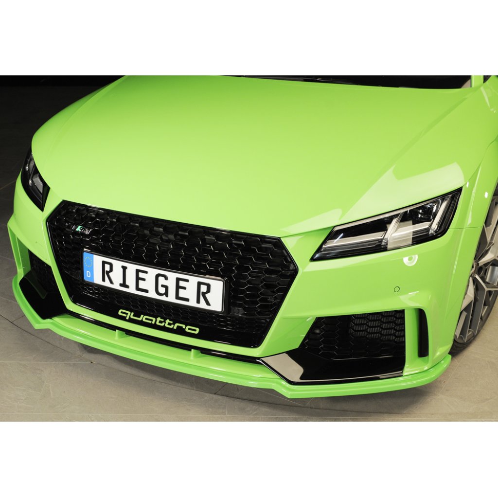 Rieger lipa pod přední nárazník pro Audi TT RS 8J, 8J1-FV, 8S kupé, roadster před faceliftem, 05/16-08/18, plast ABS bez povrchové úpravy