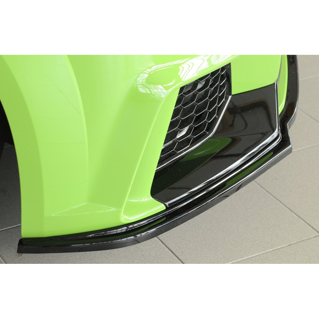Rieger lipa pod přední nárazník pro Audi TT RS 8J, 8J1-FV, 8S kupé, roadster před faceliftem, 05/16-08/18, plast ABS lakovaný do černé lesklé barvy
