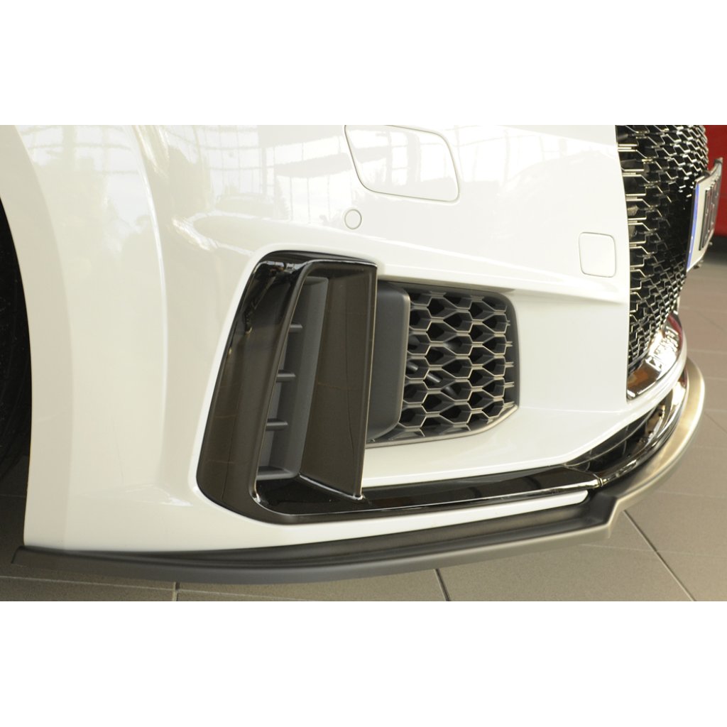 Rieger lipa pod přední nárazník pro Audi TTS 8J-FV, 8S kupé, roadster po faceliftu, 09/18-, plast ABS bez povrchové úpravy