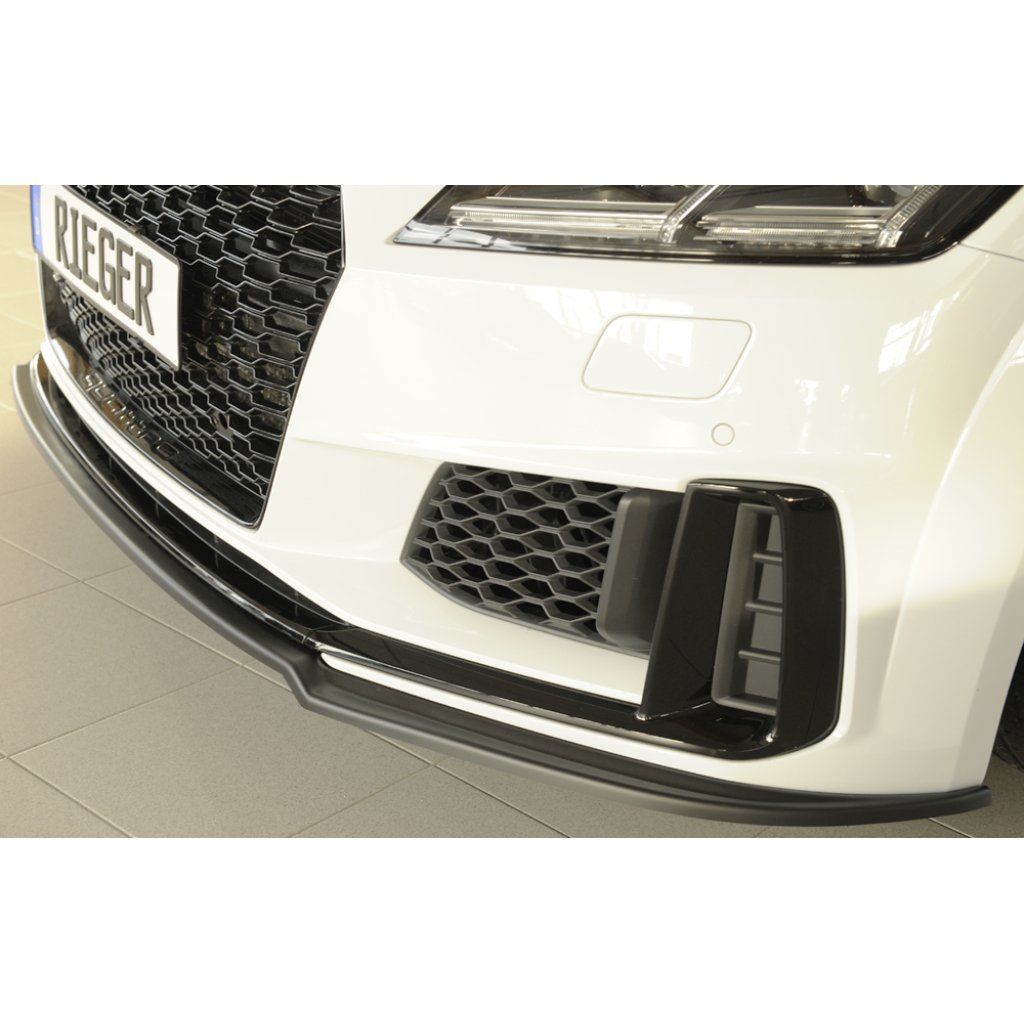 Rieger lipa pod přední nárazník pro Audi TTS 8J-FV, 8S kupé, roadster po faceliftu, 09/18-, plast ABS bez povrchové úpravy