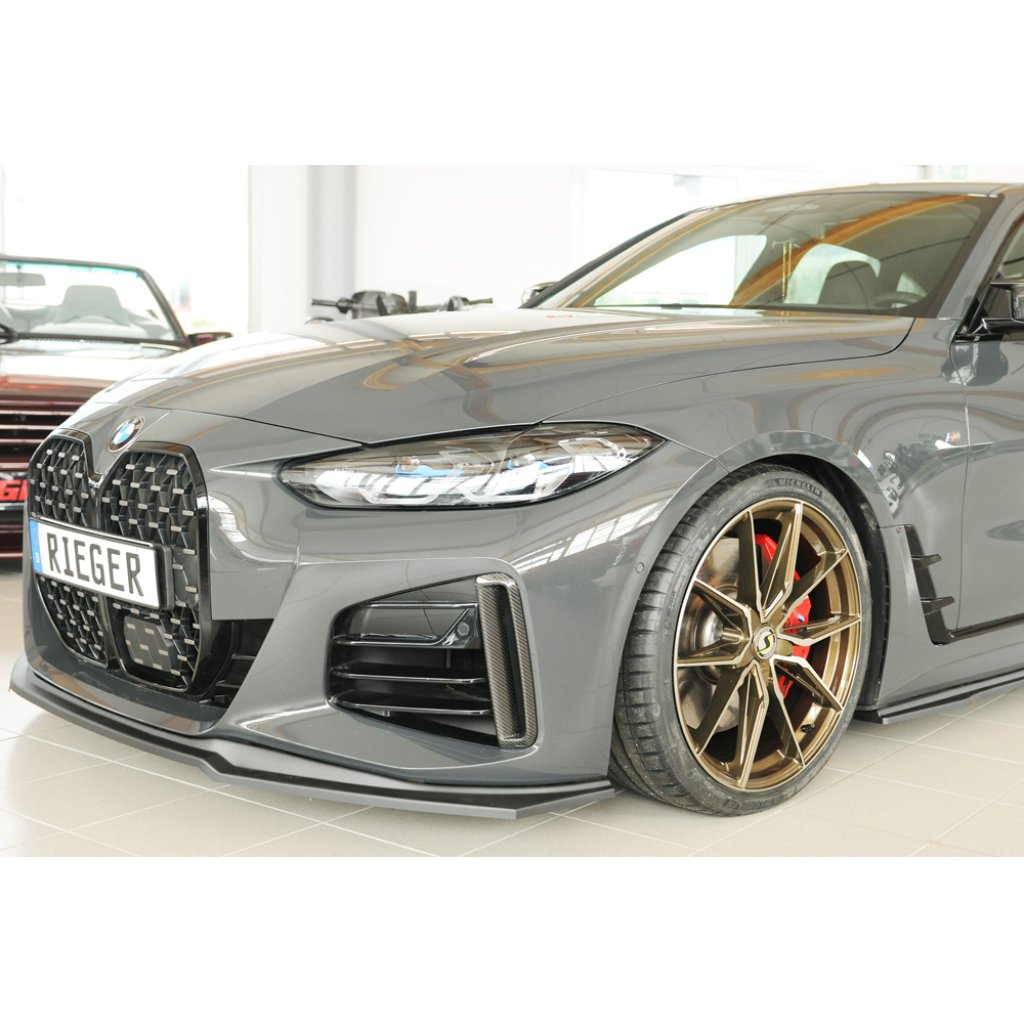 Rieger lipa pod přední nárazník pro BMW i4 G26 G4C gran coupe (5-dvéř.), plast ABS bez povrchové úpravy