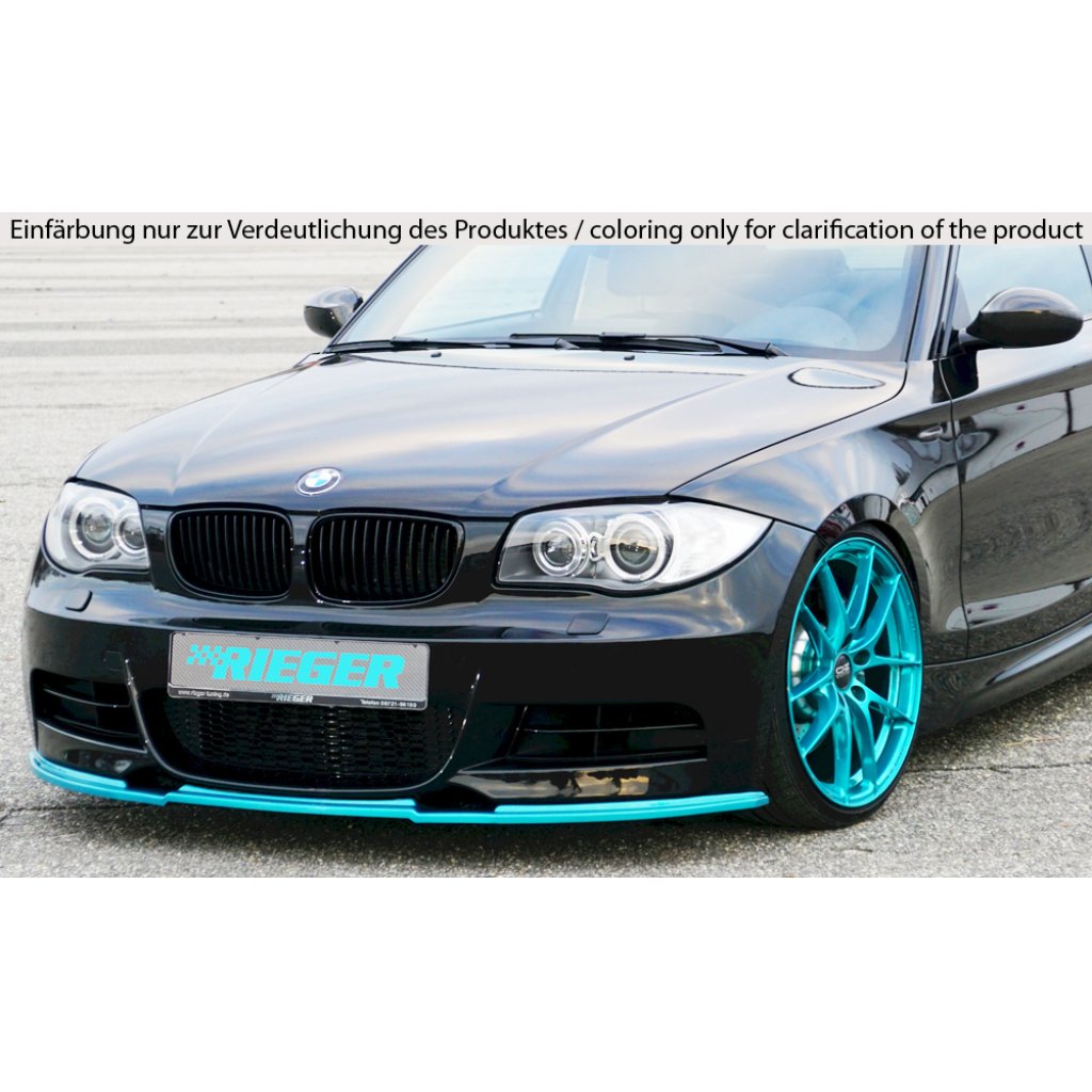 Rieger lipa pod přední nárazník pro BMW řada 1 E82, E88 kabriolet, kupé, 10/07-, plast ABS bez povrchové úpravy