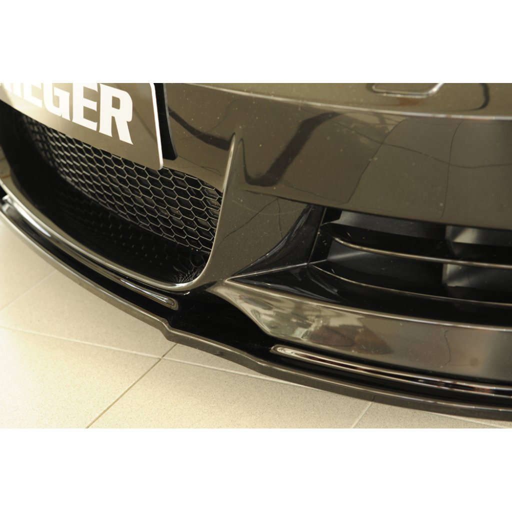 Rieger lipa pod přední nárazník pro BMW řada 1 E82, E88 kabriolet, kupé, 10/07-, plast ABS lakovaný do černé lesklé barvy