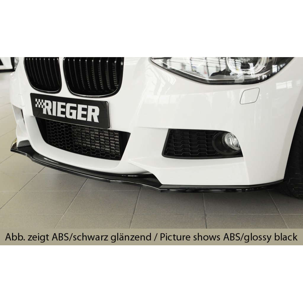 Rieger lipa pod přední nárazník pro BMW řada 1 F20, F21 sedan / 2-dvéř., sedan / 4-dvéř. před faceliftem, 09/11-03/2015, 09/12-03/2015, plast ABS bez povrchové úpravy