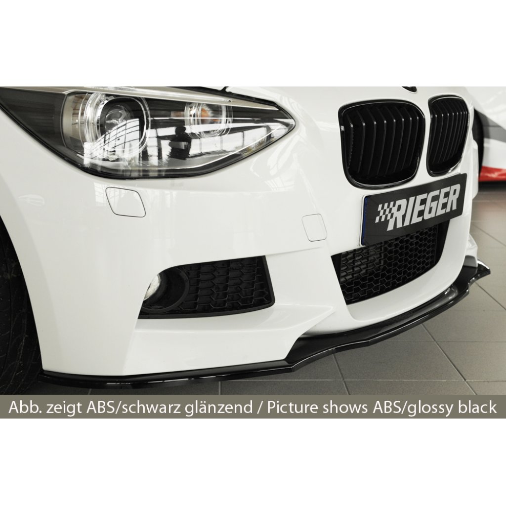 Rieger lipa pod přední nárazník pro BMW řada 1 F20, F21 sedan / 2-dvéř., sedan / 4-dvéř. před faceliftem, 09/11-03/2015, 09/12-03/2015, plast ABS bez povrchové úpravy