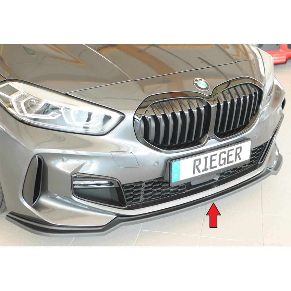 Rieger lipa pod přední nárazník pro BMW řada 1 F40 hatchback / 4-dr., 07/19-, plast ABS bez povrchové úpravy