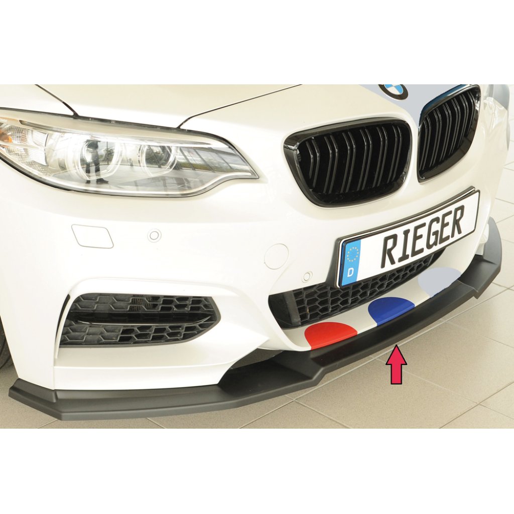 Rieger lipa pod přední nárazník pro BMW řada 2 F23 kabriolet, 07/17-, plast ABS bez povrchové úpravy