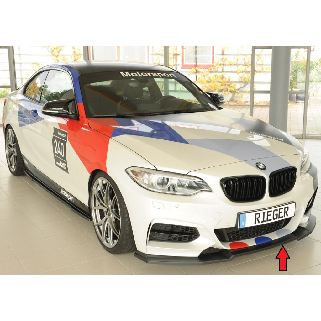 Rieger lipa pod přední nárazník pro BMW řada 2 F23 kabriolet, 07/17-, plast ABS bez povrchové úpravy