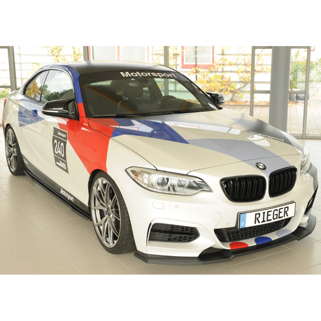 Rieger lipa pod přední nárazník pro BMW řada 2 F23 kabriolet, 07/17-, plast ABS bez povrchové úpravy