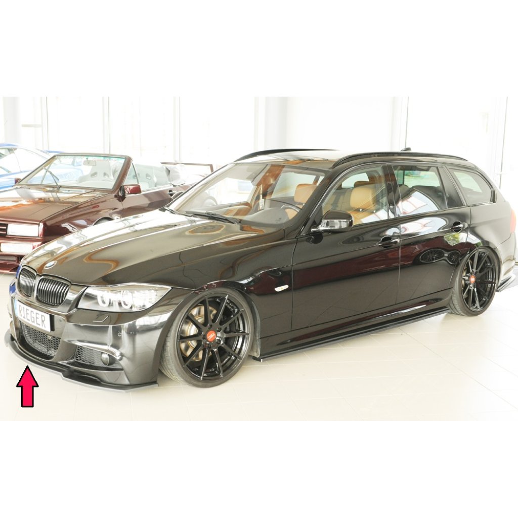 Rieger lipa pod přední nárazník pro BMW řada 3 E91 touring, 09/08-, plast ABS bez povrchové úpravy