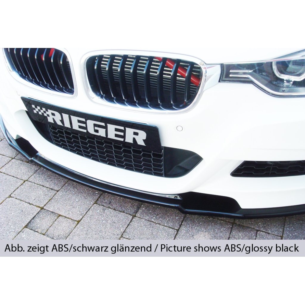 Rieger lipa pod přední nárazník pro BMW řada 3 F30, F31 sedan, touring vč. faceliftu, 02/12-06/15, 07/15-, 10/12-06/15, plast ABS bez povrchové úpravy