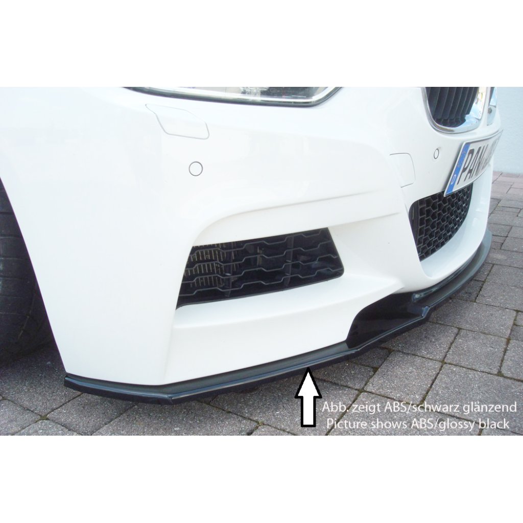 Rieger lipa pod přední nárazník pro BMW řada 3 F30, F31 sedan, touring vč. faceliftu, 02/12-06/15, 07/15-, 10/12-06/15, plast ABS bez povrchové úpravy