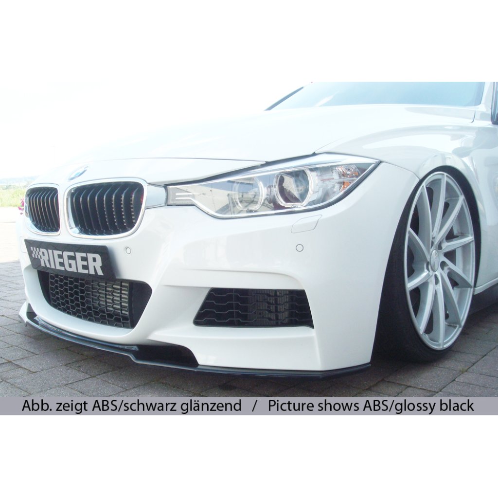 Rieger lipa pod přední nárazník pro BMW řada 3 F30, F31 sedan, touring vč. faceliftu, 02/12-06/15, 07/15-, 10/12-06/15, plast ABS bez povrchové úpravy