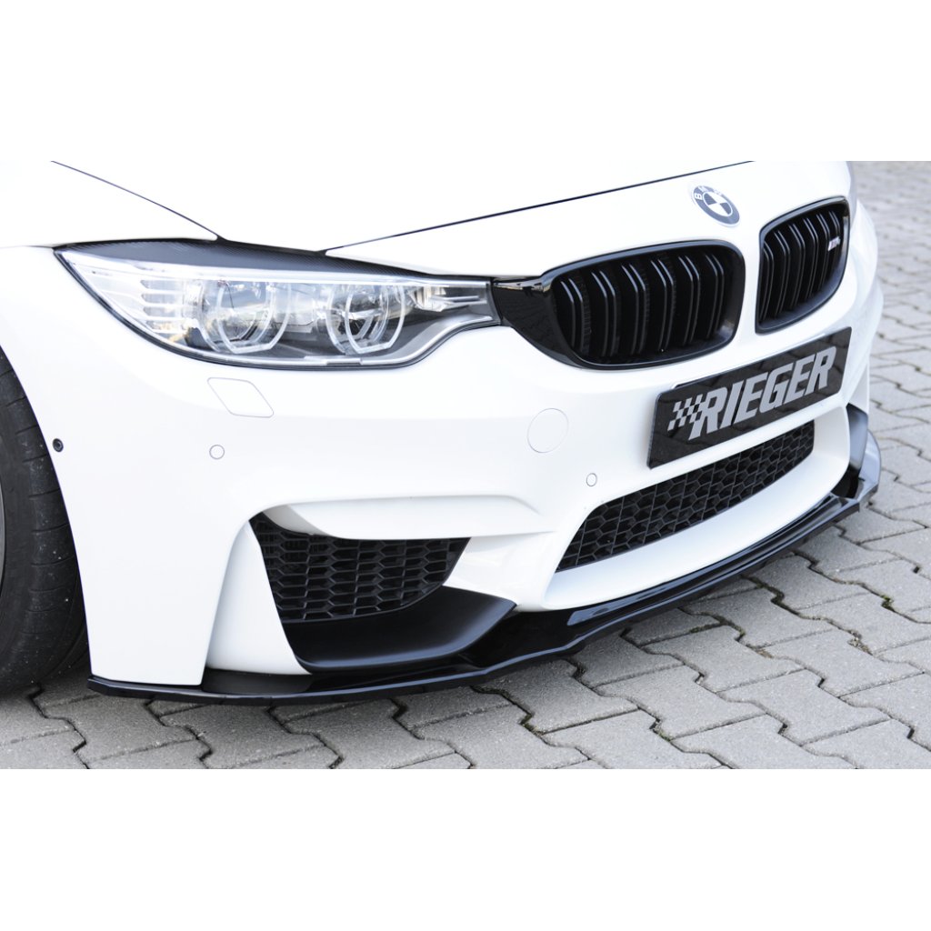 Rieger lipa pod přední nárazník pro BMW řada 3 F80 M3 sedan, 01/14-, plast ABS lakovaný do černé lesklé barvy