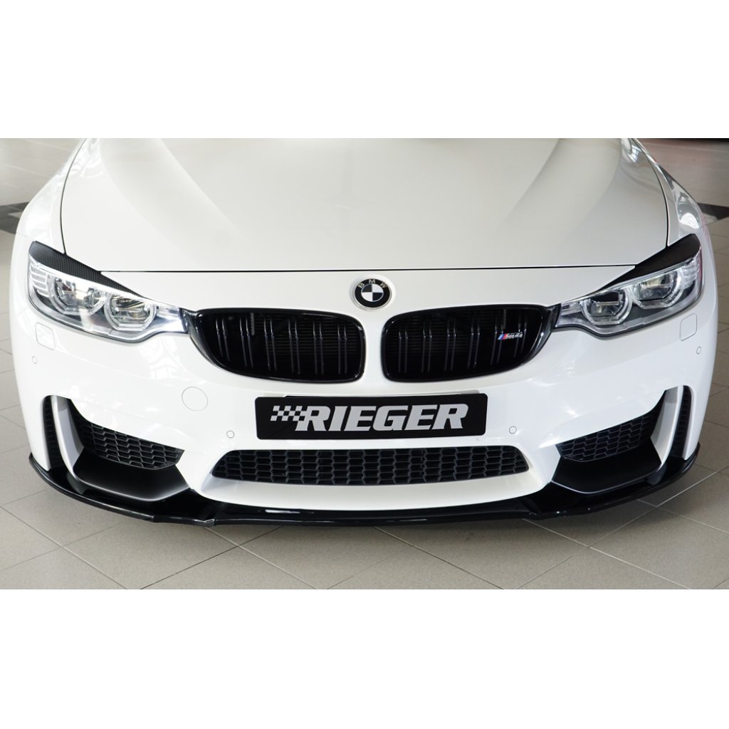 Rieger lipa pod přední nárazník pro BMW řada 3 F80 M3 sedan, 01/14-, plast ABS lakovaný do černé lesklé barvy