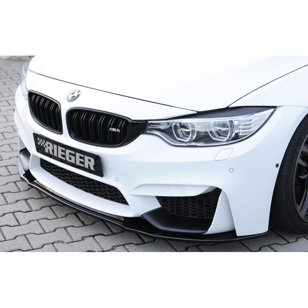 Rieger lipa pod přední nárazník pro BMW řada 3 F80 M3 sedan, 01/14-, plast ABS lakovaný do černé lesklé barvy