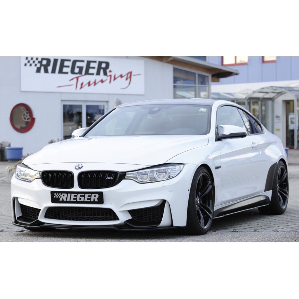 Rieger lipa pod přední nárazník pro BMW řada 3 F80 M3 sedan, 01/14-, plast ABS lakovaný do černé lesklé barvy