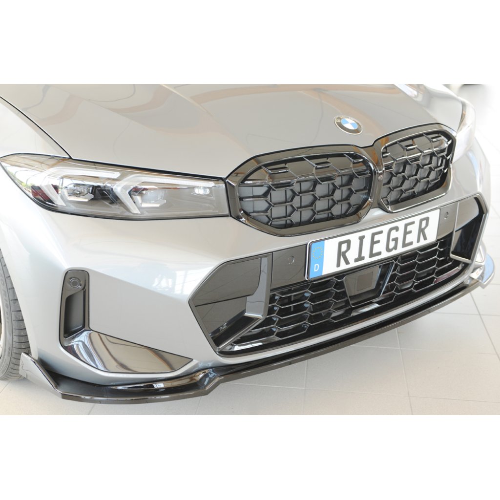 Rieger lipa pod přední nárazník pro BMW řada 3 G21 touring, 07/22-, plast ABS lakovaný do černé lesklé barvy