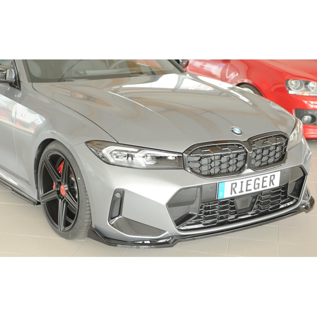 Rieger lipa pod přední nárazník pro BMW řada 3 G21 touring, 07/22-, plast ABS lakovaný do černé lesklé barvy