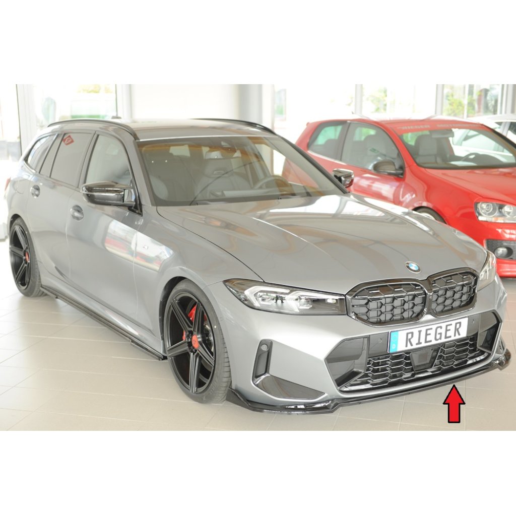 Rieger lipa pod přední nárazník pro BMW řada 3 G21 touring, 07/22-, plast ABS lakovaný do černé lesklé barvy