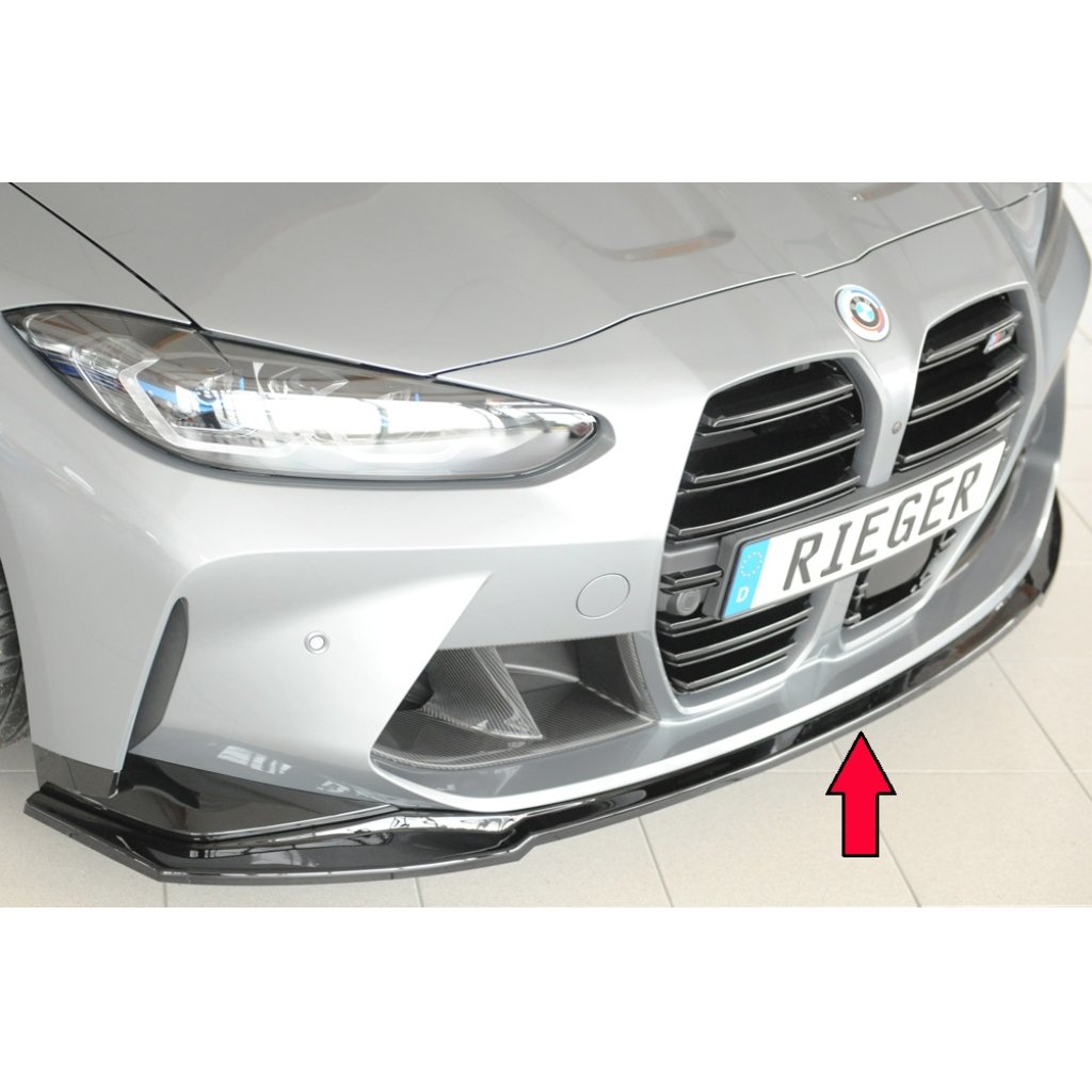 Rieger lipa pod přední nárazník pro BMW řada 3 G81 M3 touring, 07/22-, plast ABS lakovaný do černé lesklé barvy