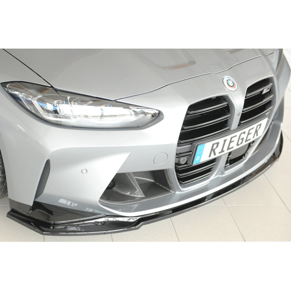 Rieger lipa pod přední nárazník pro BMW řada 3 G81 M3 touring, 07/22-, plast ABS lakovaný do černé lesklé barvy
